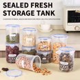 thumbnail image 3 of Meitianfacai s 1000ml Transparent Plastic Food Storage Containers with Lid, Kitchen Airtight Food Storage Jars, BPA Free, Seal Four Snap Designs, 3 of 7