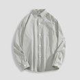 thumbnail image 2 of PMUYBHF Chemise Habillée Noire pour Hommes Coupe Régulière Automne Hiver Décontractée Col à Revers Manches Longues Vacances Extérieur, 2 of 5