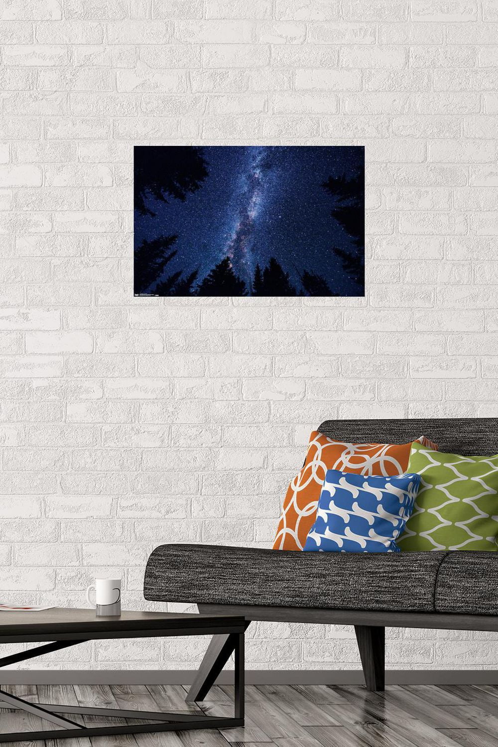 Milky Way At Night Wall Poster, 14.725" x 22.375"