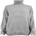 thumbnail image 3 of MesaSe Tunique à Long Col Roulé Surdimensionnée pour Femmes Chandail à Manches Chauve-Souris en Tricot, 3 of 6