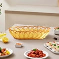 thumbnail image 1 of Amzcrzy Snack Basket Imitation Rattan Fruit Snack Basket Woven Basket Popcorn Basket French Fries Fruit Basket Dorm Room Essentials Kitchen Appliances Home and Kitchen Storage Cabinet, 1 of 6