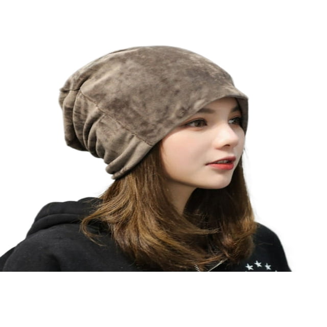 Womens Velvet Muslim Ruffle Cancer Chemo Hat Beanie Scarf Turban Head Wrap Caps