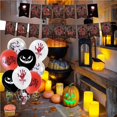 thumbnail image 5 of Langgg Halloween Cupcake Toppers Kit Halloween Banner Skeleton Tombstone Cake Card Handprint Balloon Set Party Decorations, 5 of 5