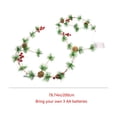 thumbnail image 3 of Christmas String Lights With Pines Cones Bells Pines Needles And Red Berries Decorative Light Requires 3 Aa Batteries Not Included, 3 of 8