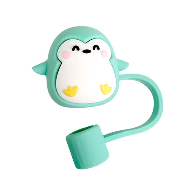 Apmemiss Clearance Reusable Silicone Straw Tips Cover for 6 To 8 mm Straws, Portable Cute Straw Caps Covers Creative Straw Plug Drinking Dust Cap for Home Kitchen Accessories