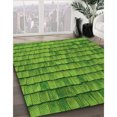 thumbnail image 3 of Ahgly Company Tapis d'Intérieur Lavable en Machine Carré Vert Transitionnel, 5 Pieds Carré, 3 of 7