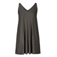 thumbnail image 4 of Gspmoly Robes pour Femmes, Mode pour Femmes Vacances Été Jachère Sans Manches Couleur Unie Robe Taille Haute Robes de Soirée pour Femmes Offres du Jour, 4 of 8
