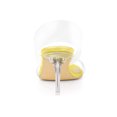 thumbnail image 2 of BLISSFUL STEP Women's Clear Slide Stiletto Heels Open Toe Slip On Sandals Yellow 6, 2 of 7
