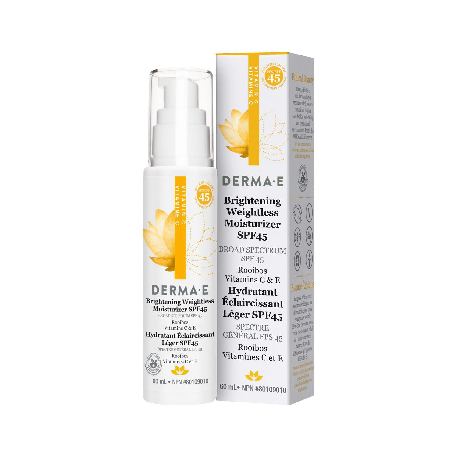 DERMA E Brightening Weightless Moisturizer SPF45