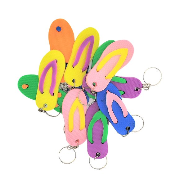 happy deals Luau flip Flop Sandal Keychains - Bulk Pack of 24 Luau Party Favors