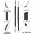 thumbnail image 4 of Cuticle Trimmer with Cuticle Pusher, XUNXMAS Cuticle Remover Cutter Nipper Scissor and Triangle Cuticle Nail Pusher Peeler Scraper, Durable Dead Skin Clipper Manicure Pedicure Tools (Black), 4 of 13