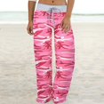 thumbnail image 1 of RKSTN Womens Pants Fashion Comfy Stretch Print Drawstring Wide Leg Lounge Pants Loose Comfortable Pants, 1 of 8