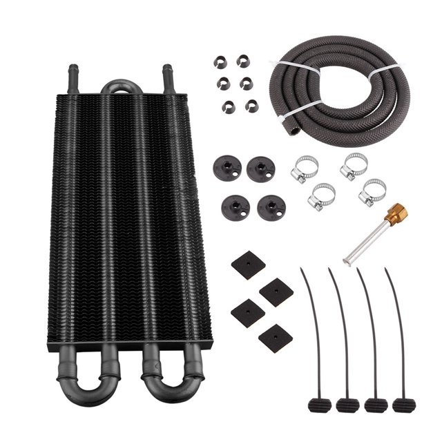 Mistaha Efficient Heat Dissipation Automotive Tubular Condenser - High-Quality Aluminum Alloy - Space-Saving Design - Energy Efficient - Easy Installation - Black - 4 Row