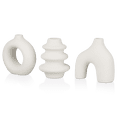 thumbnail image 3 of Bouclair Off White Set of 3 Decorative Table Vases, 3 of 6