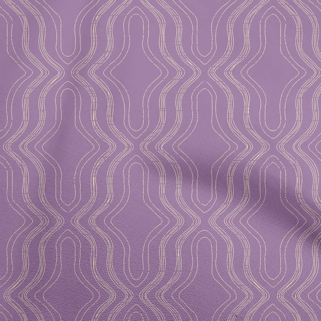 oneOone Cotton Flex Purple Fabric Geometric Allover Modern Traditional Sewing Craft Projects Fabric Prints By Yard 40 Inch Wide