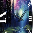 thumbnail image 3 of Designart "Aurora Borealis Aurora Euphony II" Aurora Borealis Oversized Wall Clock, 3 of 6