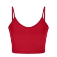 thumbnail image 3 of Dealovy Camisole Courte à Bretelles Ajustables pour Femmes, Coupe Basse, Décontractée d'Été, Unie, Ajustée, Basique, 3 of 6
