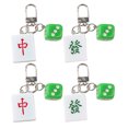 thumbnail image 1 of SHISUYAN 4Pcs Unique Chinese Style Mahjong Tile Keychains Stylish Bag Charms, 1 of 4