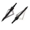 thumbnail image 4 of 12pcs 3 Blades Hunting Archery Broadheads 100 Grain Heads Tips, 4 of 5