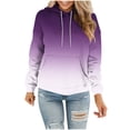 thumbnail image 3 of Sentmoon Hoodies Women Long Sleeve Loose Oversized Vacation Outfits for Women Gradient Color with Pocket Drawstring Pullover Sweaters for Women Fall Casual for Christmas Dinner M, 3 of 6