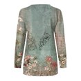 thumbnail image 5 of 2023 Chandail de Mode pour Femmes Rabais de 50 % Liquidation Hauts pour Femmes Automne Manches Longues Chandail Ample Chemise Chic Décontractée Chandails à Rayures à Col Rond pour Dames, 5 of 5