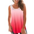 thumbnail image 1 of Yuyuzo Débardeurs pour Femmes Été Sans Manches T-Shirt Décontracté Col Rond Chic Color Block Blouse Fluide de Plage, 1 of 6