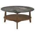 thumbnail image 3 of Coaster Table Basse Ronde SmartTop en Bois, Gris Fumé/brun Foncé, 3 of 9