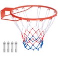 thumbnail image 1 of Costway 18" Basketball Rim Wall Door Mounted Basketball Hoop with All Weather Net Orange, 1 of 9