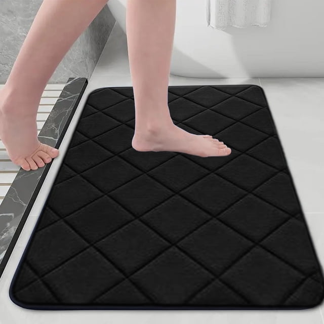 LSLJS Living Room Bedroom Straight Plush Carpet Floor Mats Bathroom Absorbent Non-slip Mats Kitchen Foot Mats Machine Wash Bathroom Rugs for Bath Tub and Shower Floor Mats