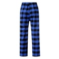 thumbnail image 5 of Dealovy Pajama Pants for Women High Waisted Plaid Pjs Bottoms Drawstring Color Block Comfy Lounge Trousers, 5 of 5