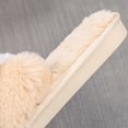 thumbnail image 3 of Coofit Cross Band Slippers Plush: Non-skid Fluffy Slippers Open Toe Slippers for Women, 3 of 10