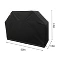 thumbnail image 3 of Expert Grill Cover, Abrasion & Water Resistant Polyethylene, Year Round Protection from Rain, Snow, Sun and Dust with Durable Rip Stop Material, Size: 60inch, Black Colour., 3 of 8