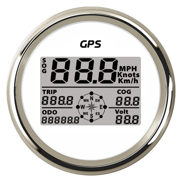 Digital 85mm GPS Speedometer Odometer 0-999knots Km/H MPH With 8 Colors Backlight And Voltage For Auto Vessel Motorcycle ,High Precision