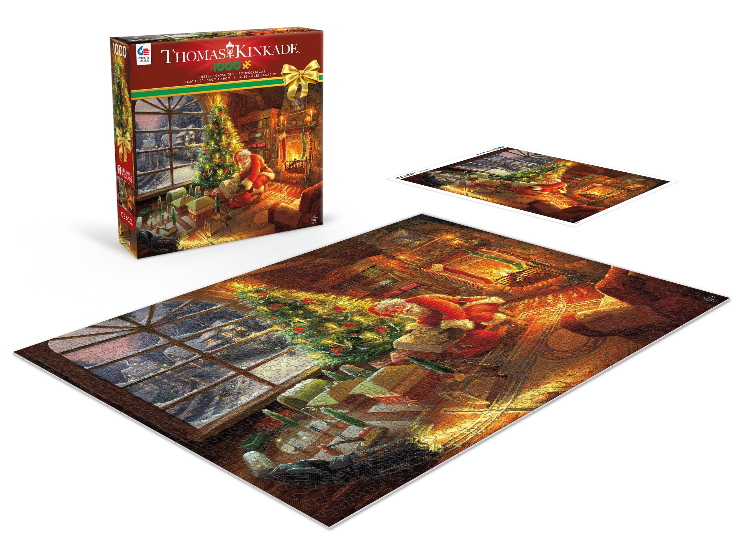 Puzzle à assembler de 1000 pièces Ceaco Thomas Kinkade Livraison spéciale du Père Noël pour adultes à partir de 14 ans+