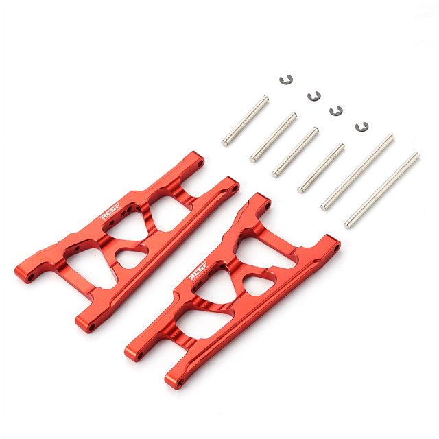 bedienty 2pcs 1/10 Front Lower Suspension Arm Aluminum Alloy Enhanced Rc Front Lower Suspension Arm For SLASH 4x4 Red