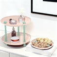 thumbnail image 2 of Btomtd Simples Fruit Plates Home Living Room Double Round Plates Candy Plates Snacks Snacks Storage Fruit Plates, Pink, 2 of 6