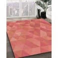 thumbnail image 3 of Ahgly Company Machine Washable Indoor Square Transitional Tomato Red Area Rugs, 6' Square, 3 of 7
