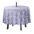 thumbnail image 1 of Vargottam Nappe d'Intérieur/extérieur 58 pouces avec trou de parapluie et Fermeture Éclair, Nappe imperméable à l'eau, Couvre-Tables pour Table de Cour Arrière - Bleu Violacé, 1 of 7