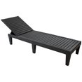 thumbnail image 1 of Sunnydaze 5-Position Adjustable Sun Lounger Polypropylene Resin - Black, 1 of 10