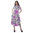 thumbnail image 4 of Moomaya Tunique à Manches Courtes pour Femmes, Robes de Cocktail en Coton Flex Imprimées, 4 of 5
