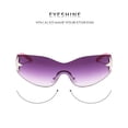 thumbnail image 4 of Fashion Men Women Star Wrap Around Sunglasses Cycling Rimless Futuristic Sunglasses, 4 of 4