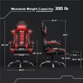 thumbnail image 3 of Yaheetech High Back Ergonomic Gaming Chair with Slide Out Footrest, Black/Red, 3 of 7
