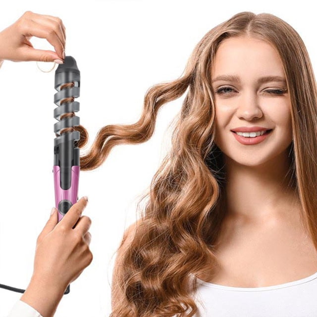 RYRDWP Automatic Curling Iron,Ceramic Auto Hair Curler,Rechargeable Curling Iron Wand,Detangle & Scald-Free,Fast Heating For Hair Styling