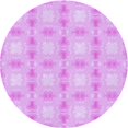 thumbnail image 1 of Ahgly Company Machine Washable Indoor Round Transitional Heliotrope Purple Area Rugs, 6' Round, 1 of 7