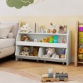 thumbnail image 2 of Costway Kids Toy Storage Organizer with 2 Movable Drawers Open Shelf Compartment for Kids White, 2 of 10