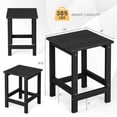 thumbnail image 3 of Gymax 2PCS 14'' Patio Adirondack Side Table HDPE Square Weather Resistant Garden Black, 3 of 5