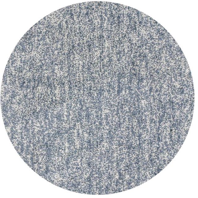 HomeRoots 352625 6 ft. Round Polyester Slate Heather Area Rug