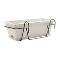 thumbnail image 2 of jinwen Hanging Planter for Balcony Railing Deck Window Boxes Planter for Deck Porch black iron rack, 2 of 9