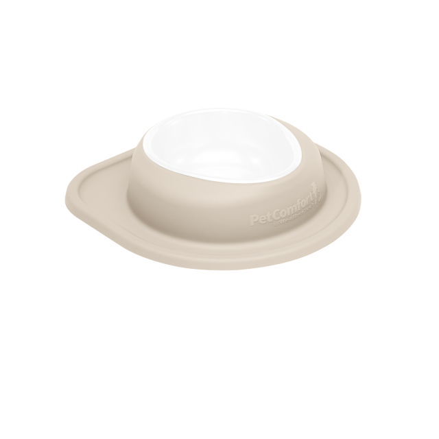 WeatherTech Système d'Alimentation pour Animaux Simple et Bas 32 oz - Acier Inoxydable - Beige