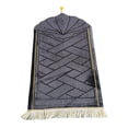 thumbnail image 2 of GROWTH TANK Portable Prayer Rug Blanket 65Cmx110cm Foldable Prayer Mat for Wedding Hajj Home Black, 2 of 9